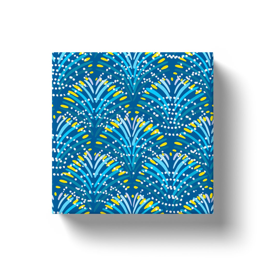 Swedish Forest 6x6 inch wall hanging | Sweden Flag Colors | Trees