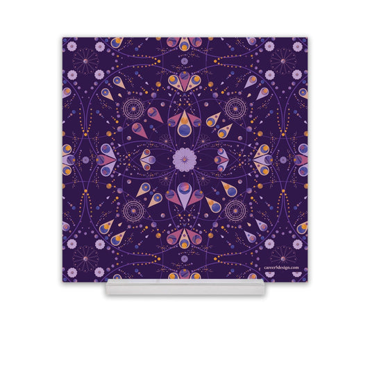 Abstract Art Acrylic Desk Print | Deep Space | 8" x 8" | Symmetry | Abstract Universe | Abstract Space | Katie Stern | Career 5 Design