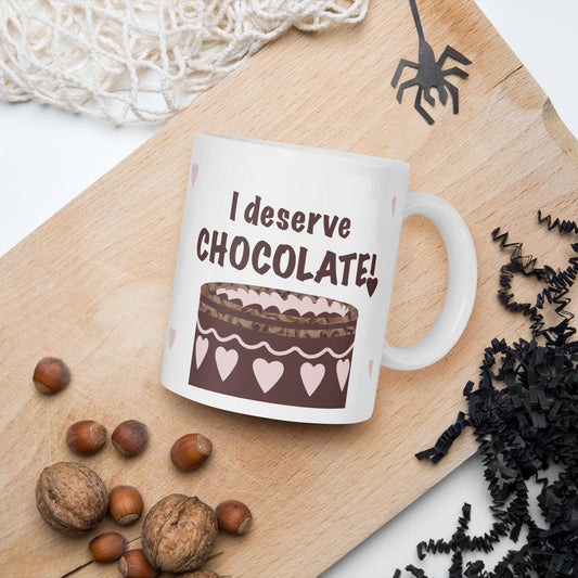 11 oz mug: "If I help you with your computer, I deserve chocolate!" Funny mug. Friends mug. Parent mug. Teacher mug.