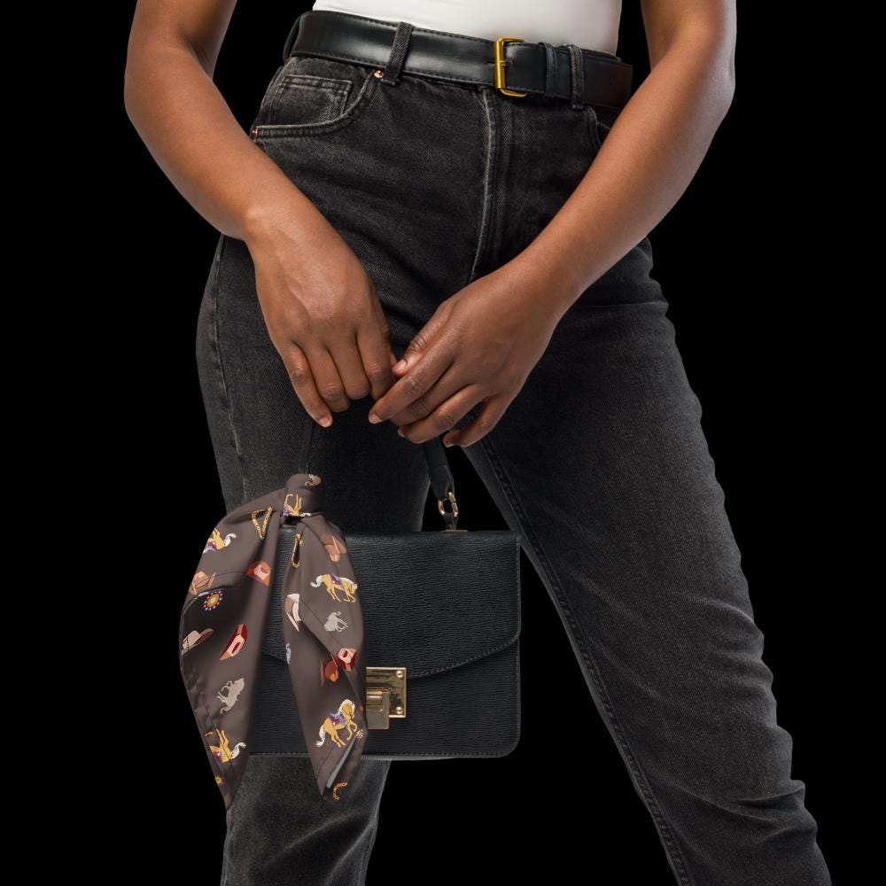 Pet-sized Western all-over print bandana | pet bandana west | pet horse | Pet scarf western | dog scarf west