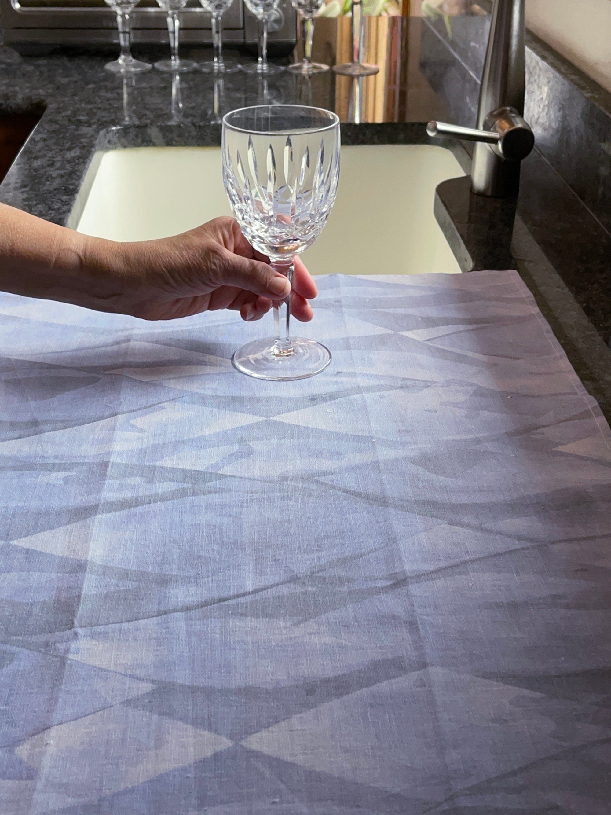 Tea Towel - Water Currents | Summer | Lake tea towel | Flowers | Sunshine | Calm Water | eco friendly | Home Decor