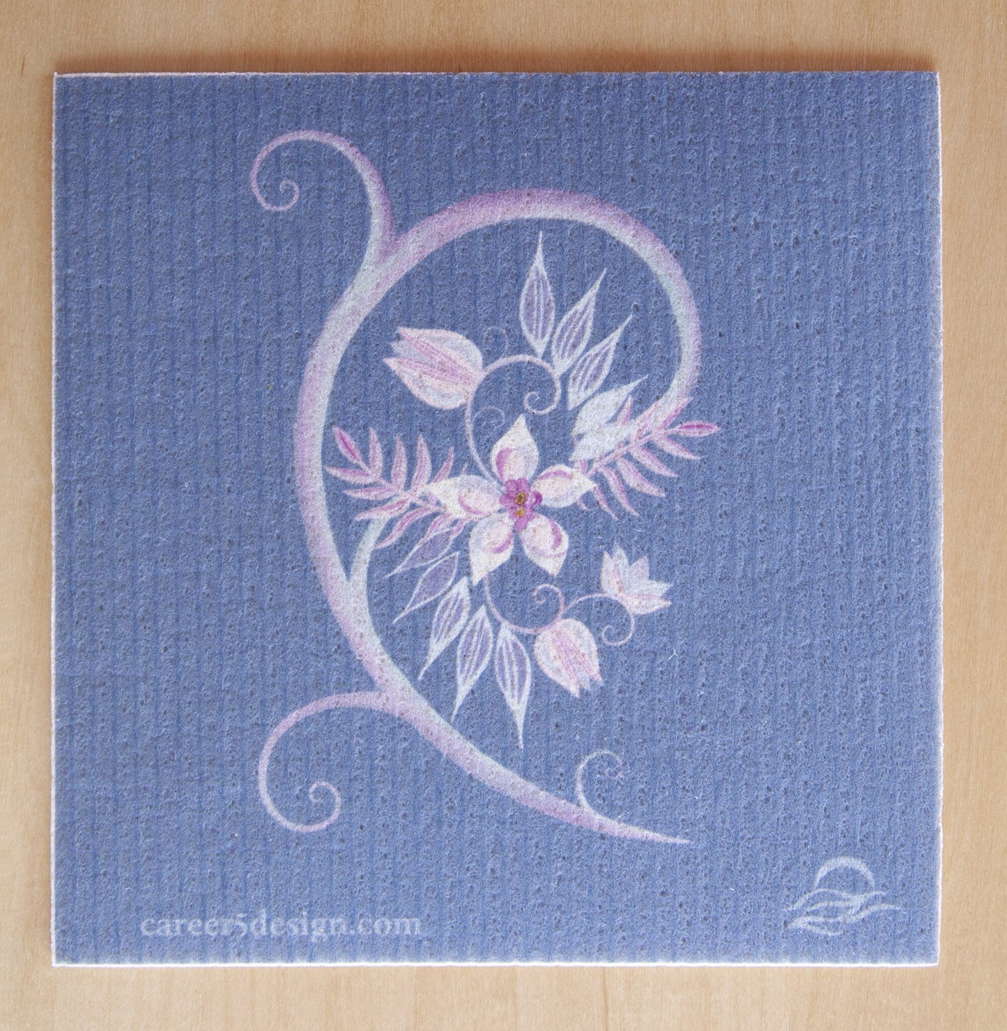 Sweden dish cloth | Sweden dishcloth | Eco Friendly Swedish dish cloth, a pink floral bouquet makes a great kitchen decor