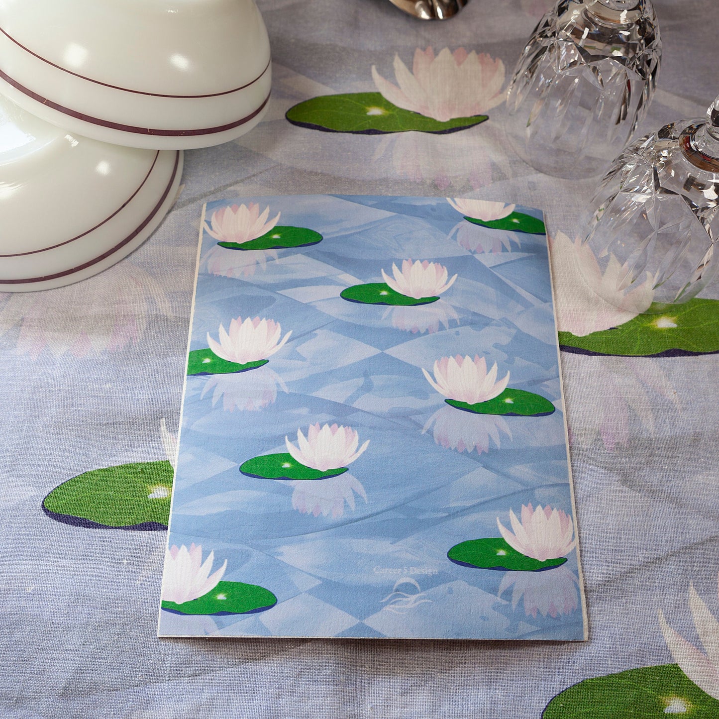 Swedish dish cloth | Water lilies | Water lily | lake water | calm water | Eco Friendly Hostess Gift | Summer | Vacation | Dish washer
