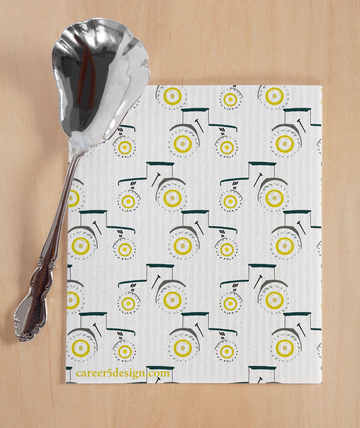 Sweden dishcloth | Swedish dishcloth |Swedish Dish Cloth Tractor | Tractor dishcloth | Eco-friendly cloth | Katie Stern | Career 5 Design