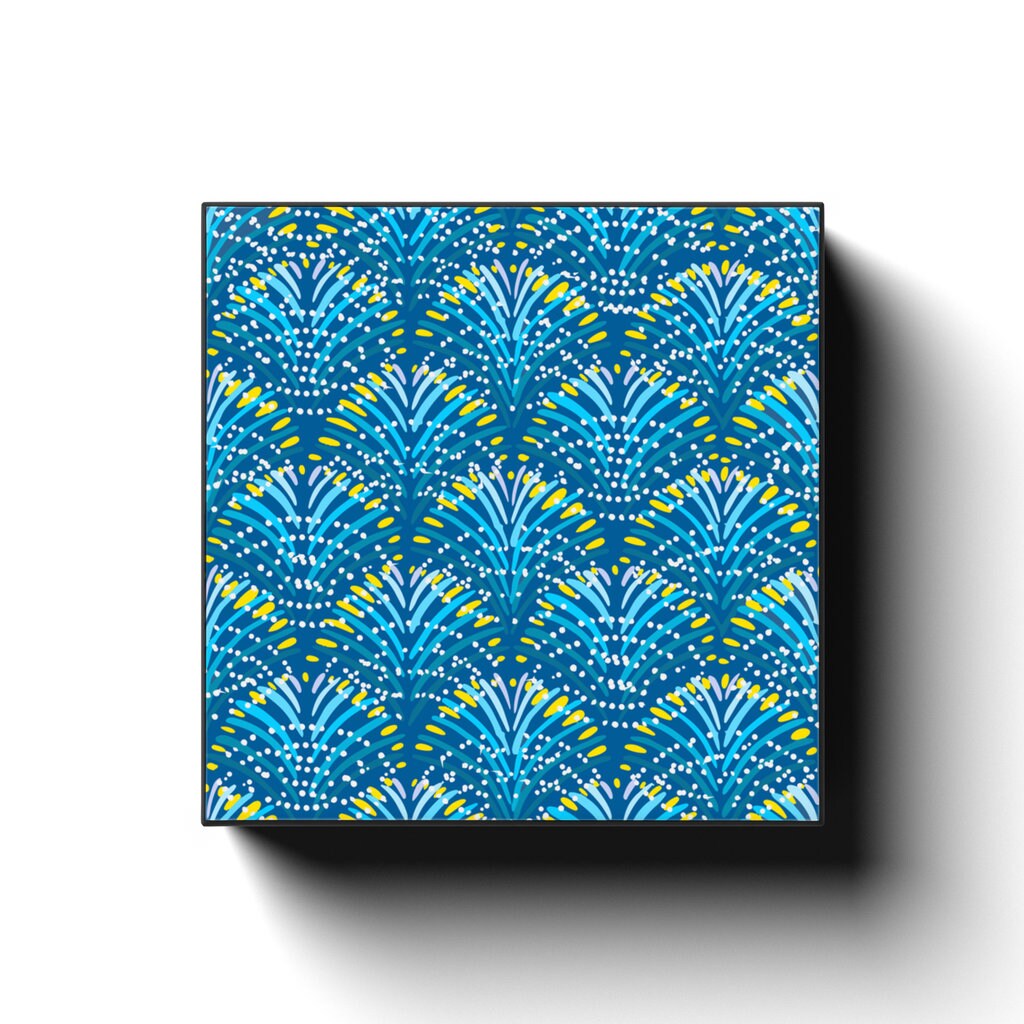 Swedish Forest 6x6 inch wall hanging | Sweden Flag Colors | Trees