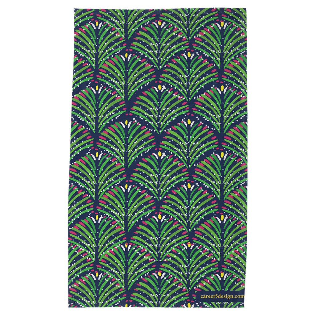 Christmas Tree Tea Towel | Xmas Tree Tea Towel | Forest Christmas Trees | Holiday Trees Lights| 18x30 Inch Cotton Tea Towel