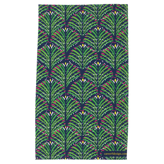 Christmas Tree Tea Towel | Xmas Tree Tea Towel | Forest Christmas Trees | Holiday Trees Lights| 18x30 Inch Cotton Tea Towel