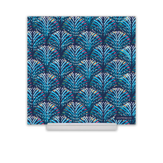 Autumn Forest Acrylic Desk Print | Fall Forest | Fairy Lights | Secret Santa Gift | Botanical Art | |8" X 8" | Katie Stern