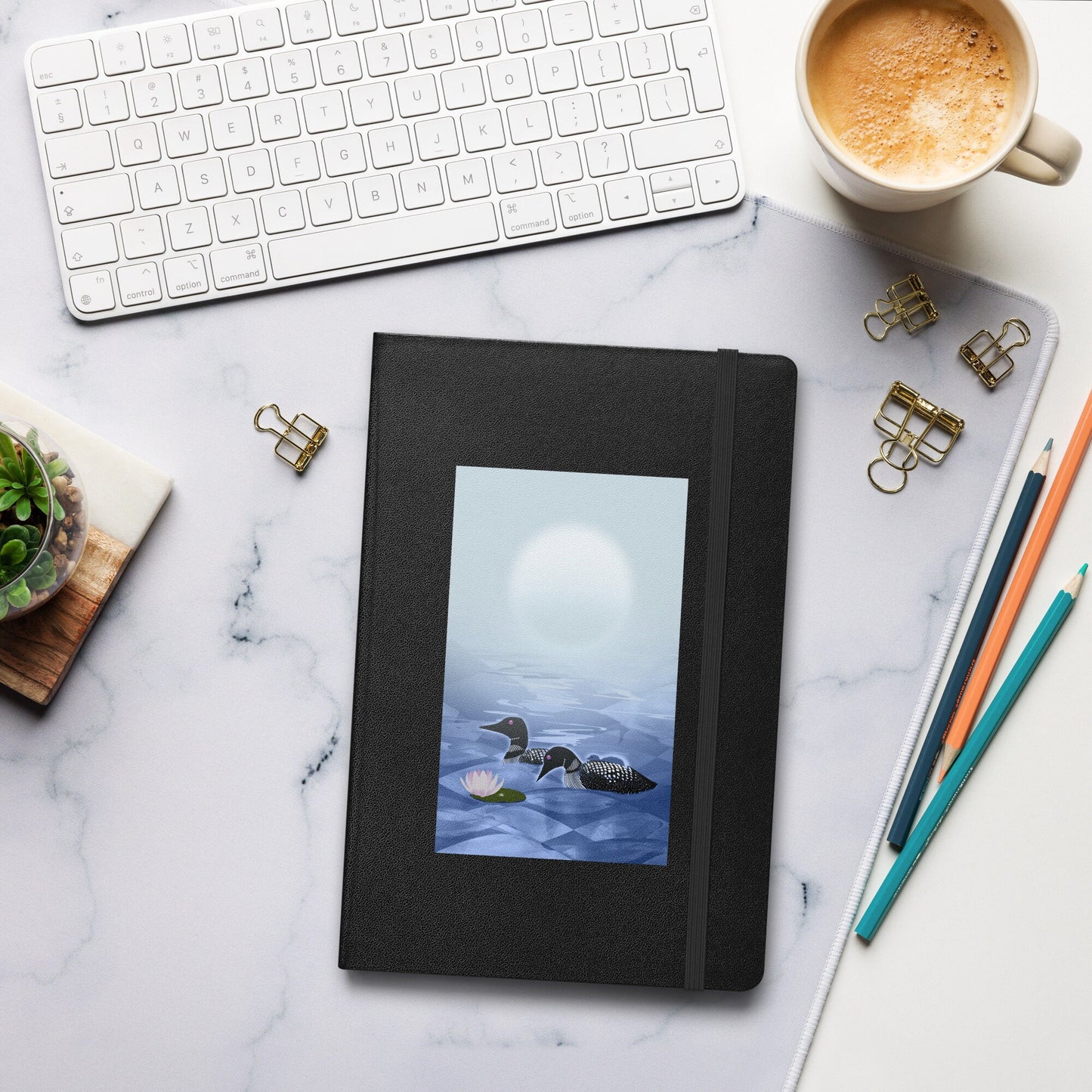 Loon Family hardcover bound notebook