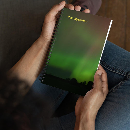 Mysteries Northern Lights Spiral Notebook | Mystery notebook | blank notebook | northern lights | Aurora