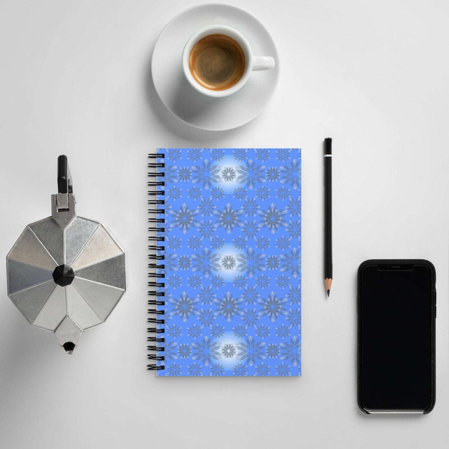 Spiral notebook | Snowflake notebook | Fancy snowflakes | Snowflake personal notebook | Anyone Gift | Artist gift | Katie Stern