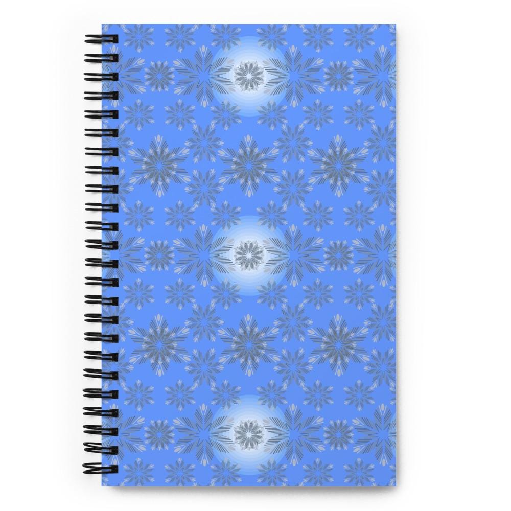 Spiral notebook | Snowflake notebook | Fancy snowflakes | Snowflake personal notebook | Anyone Gift | Artist gift | Katie Stern