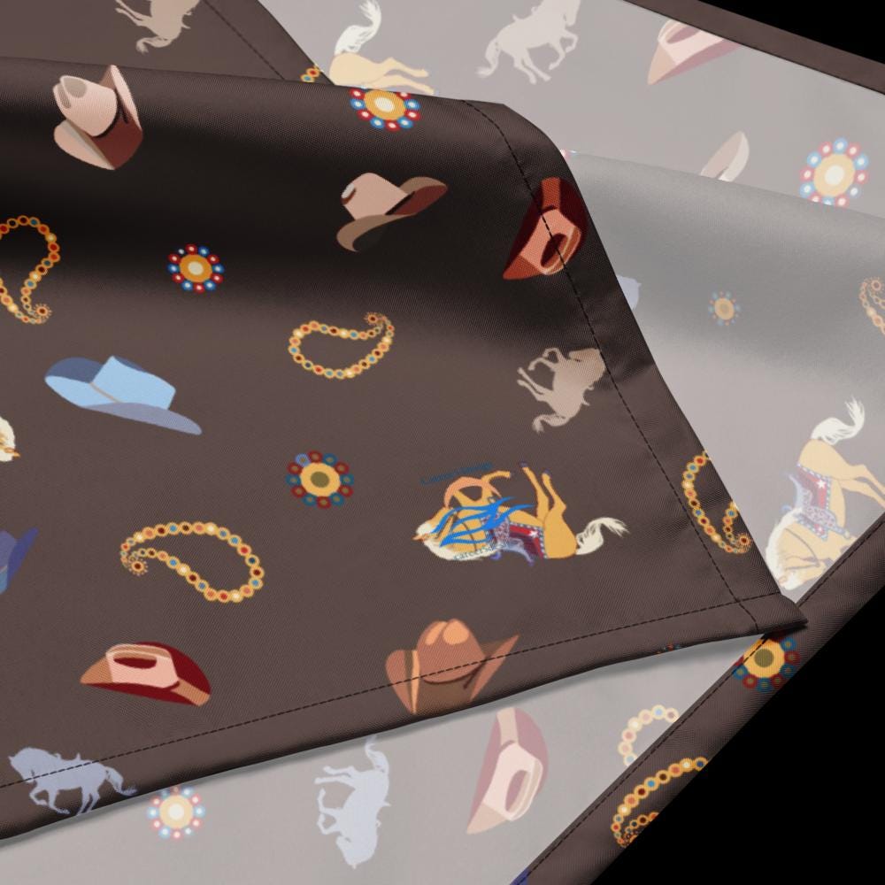 Pet-sized Western all-over print bandana | pet bandana west | pet horse | Pet scarf western | dog scarf west