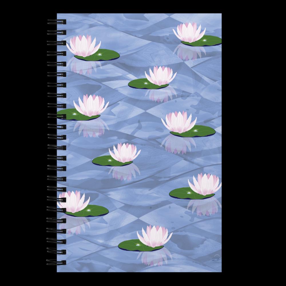 Water Lilies on Lake spiral notebook | Summer spiral notebook | Summer Lake | Lilies on lake | Summer vacation