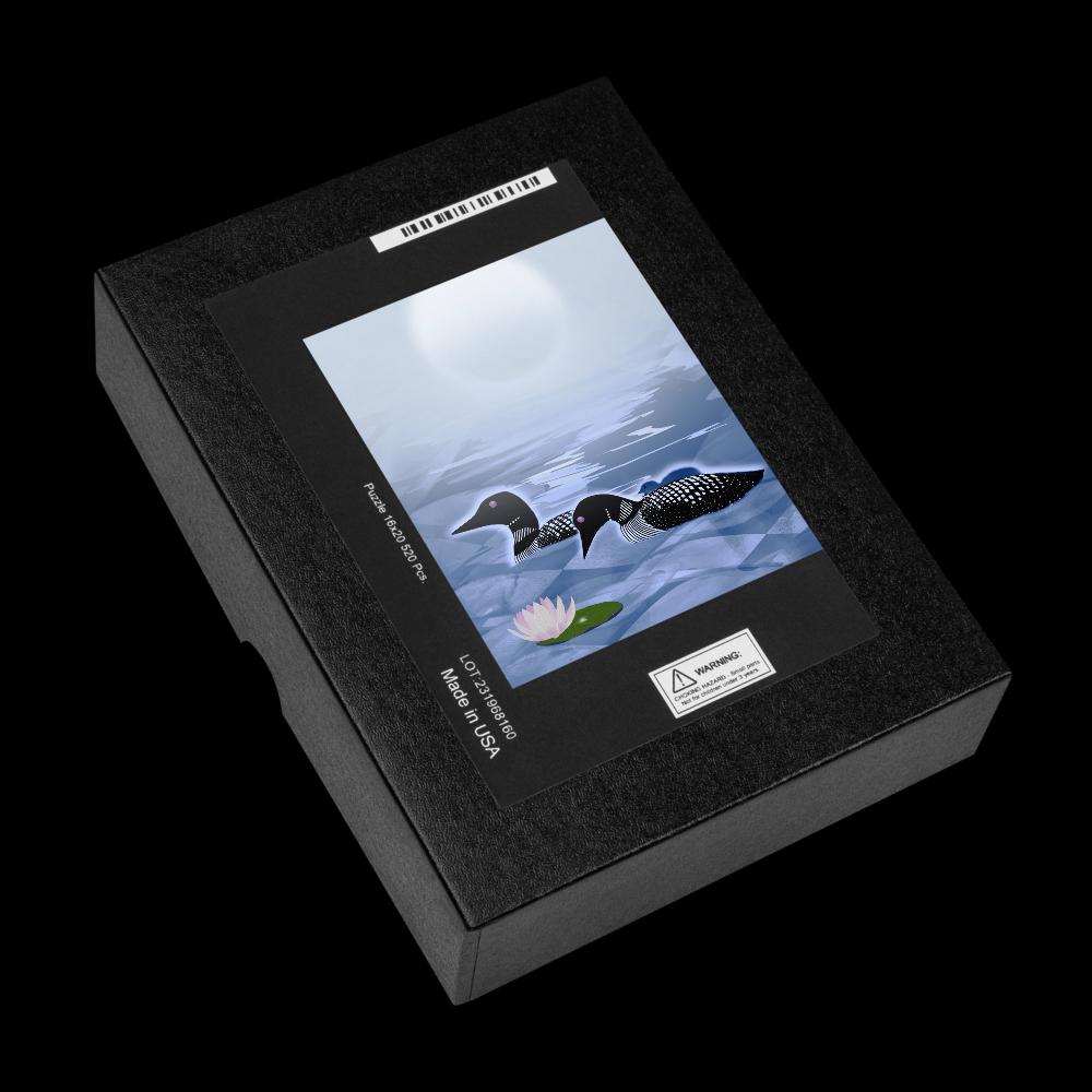 Loon Family jigsaw puzzle | whole family activity | Northwoods puzzle | camping puzzle