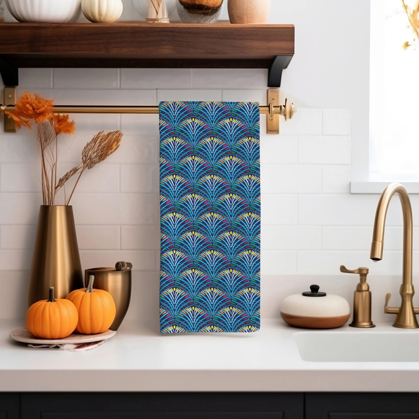 Autumn Forest Tea Towel | Autumn Colors | Abstract Art | Fall Art | Katie Stern | Career 5 Design