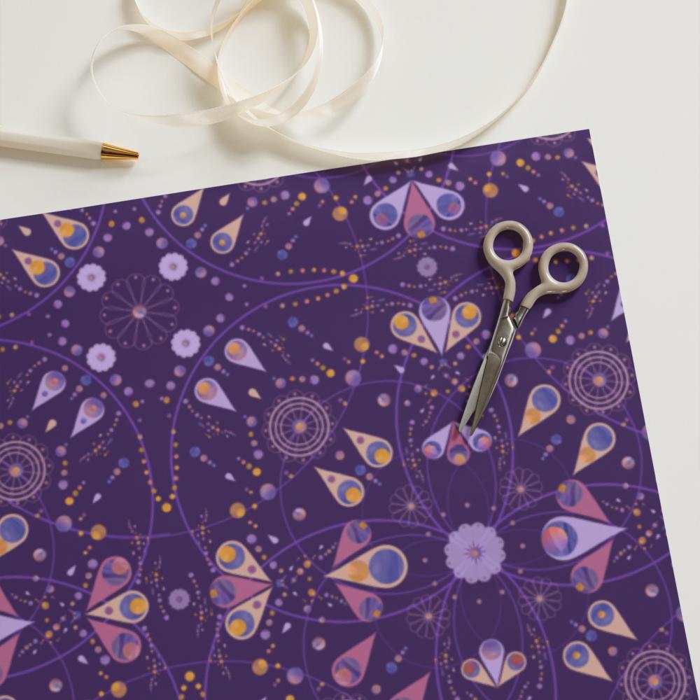 Gift wrap | Wrapping paper 3 sheets | scrapbook paper | galactic design | paper quilling | outer space design
