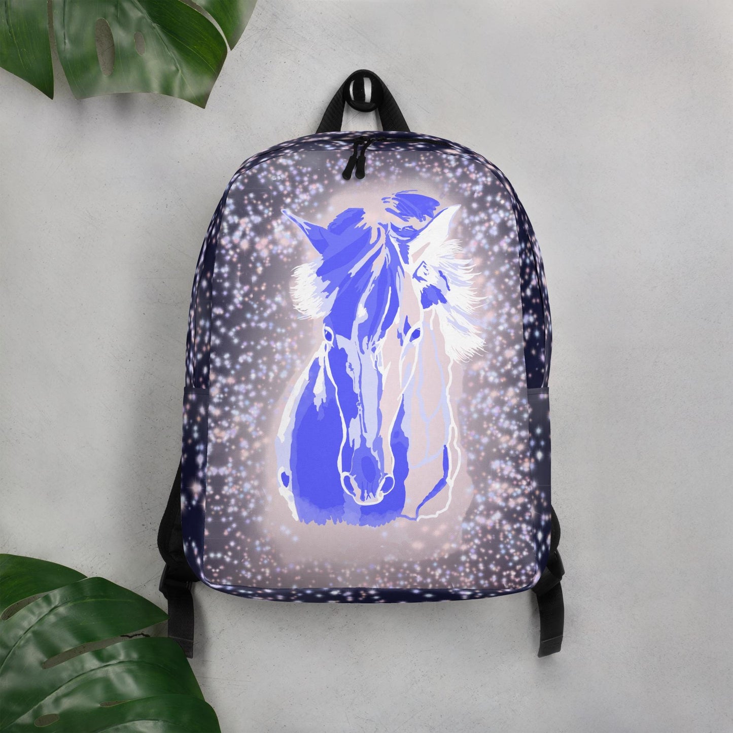 Galloping into School with a  Starry Night Horse Backpack | Young Horse Lovers Backpack | Dream Horse Backpack